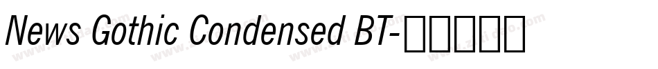 News Gothic Condensed BT字体转换